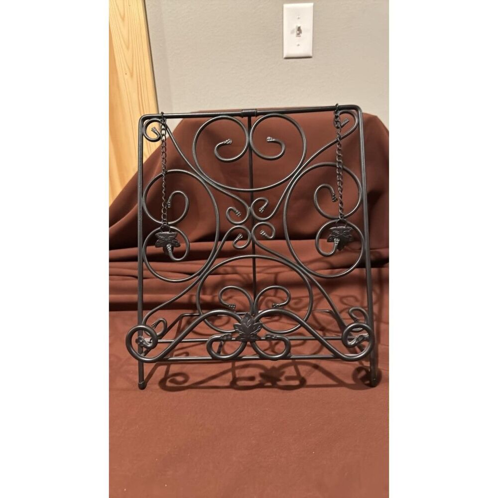 Longaberger Wrought Iron Cookbook Holder Stand Collapsible